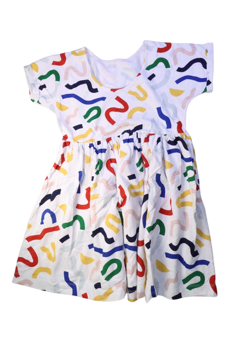 A Multicolour Short Sleeve Dresses from Petit Bateau in size 12Y for girl. (Back View)