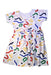A Multicolour Short Sleeve Dresses from Petit Bateau in size 12Y for girl. (Back View)