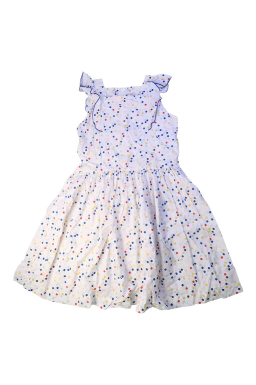 A White Sleeveless Dresses from Petit Bateau in size 10Y for girl. (Front View)