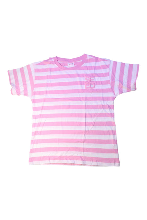 A White Short Sleeve T Shirts from Seed in size 10Y for girl. (Front View)