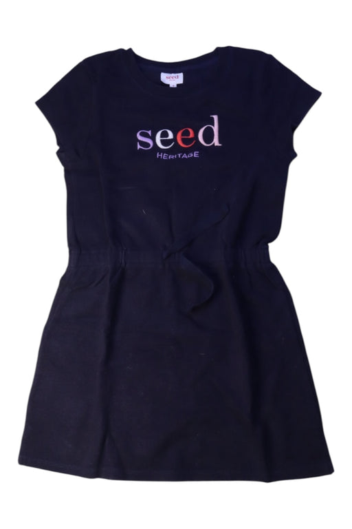 A Black Short Sleeve Dresses from Seed in size 9Y for girl. (Front View)