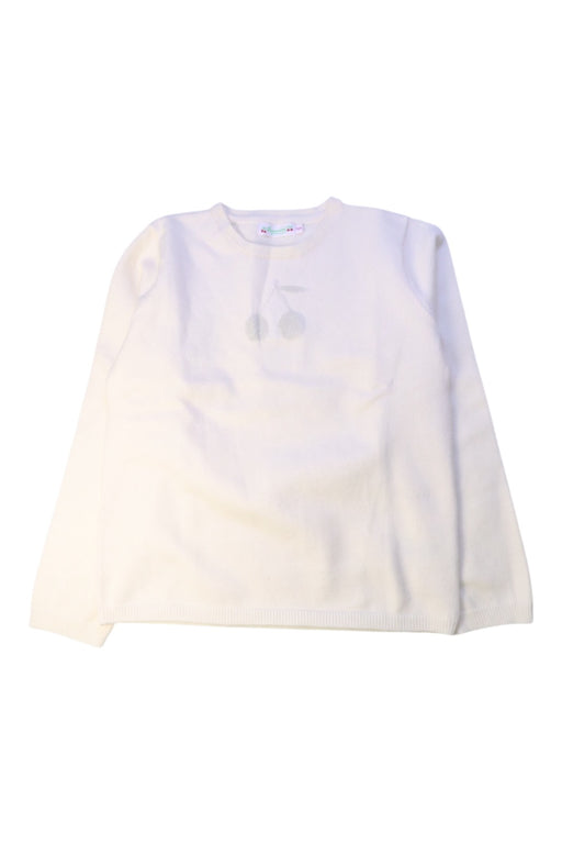 A White Crewneck Sweatshirts from Bonpoint in size 12Y for girl. (Front View)