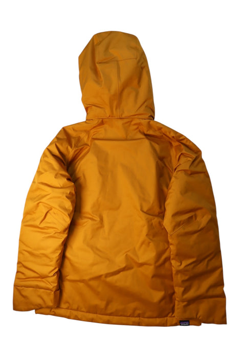 A Orange Rain Jackets from Patagonia in size 7Y for neutral. (Back View)
