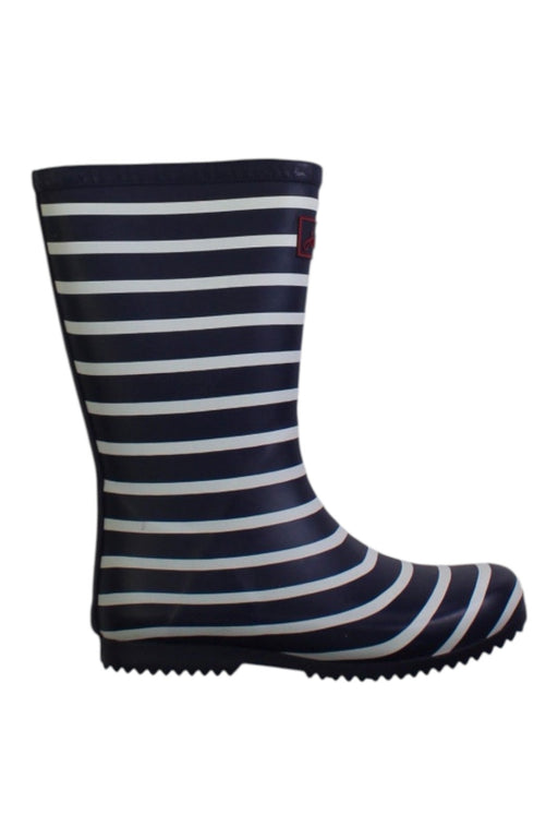 A Navy Rain Boots from Joules in size 7Y for neutral. (Front View)