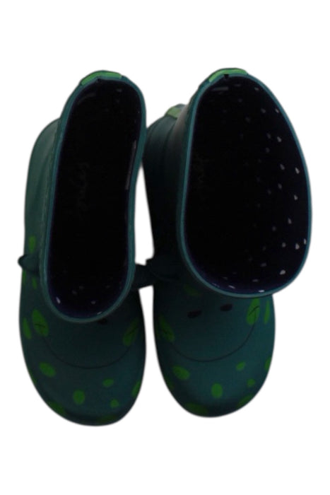 A Green Rain Boots from Joules in size 6T for neutral. (Back View)