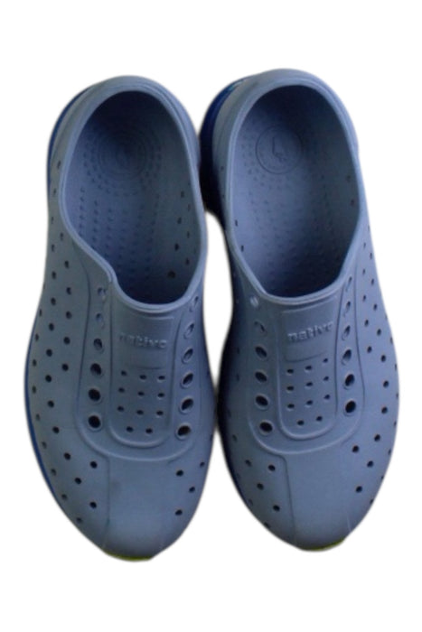 A Blue Sneakers from Native Shoes in size 6T for neutral. (Back View)