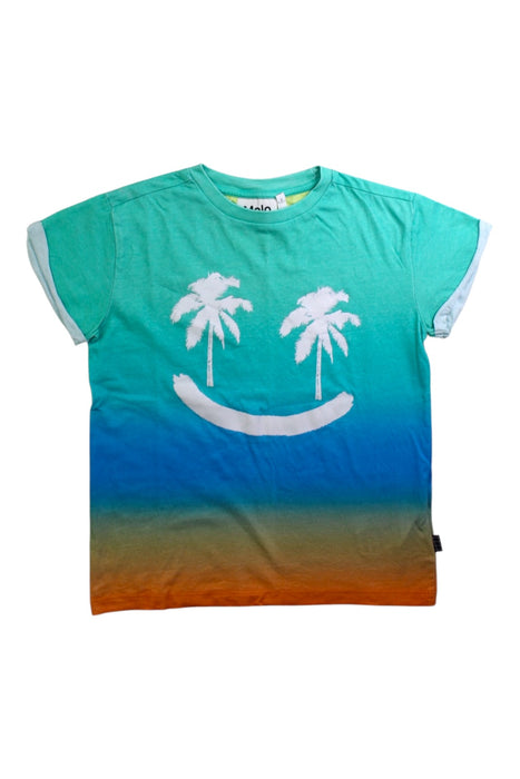 A Green Short Sleeve T Shirts from Molo in size 7Y for boy. (Front View)