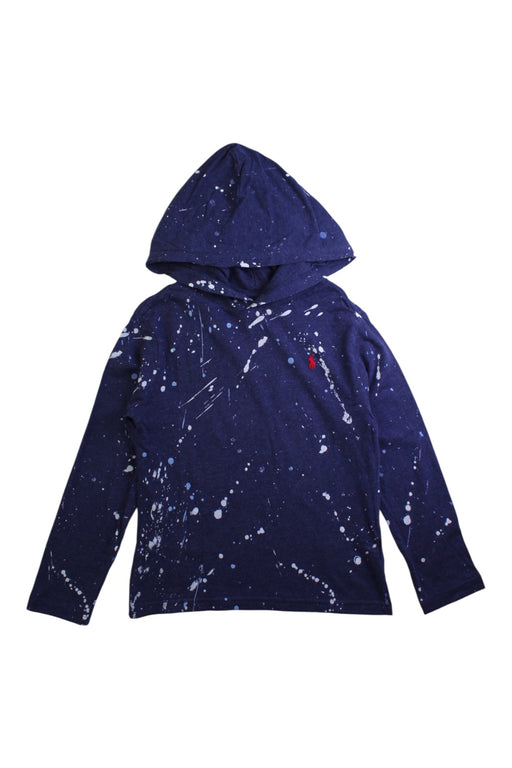 A Navy Hooded Sweatshirts from Polo Ralph Lauren in size 6T for boy. (Front View)