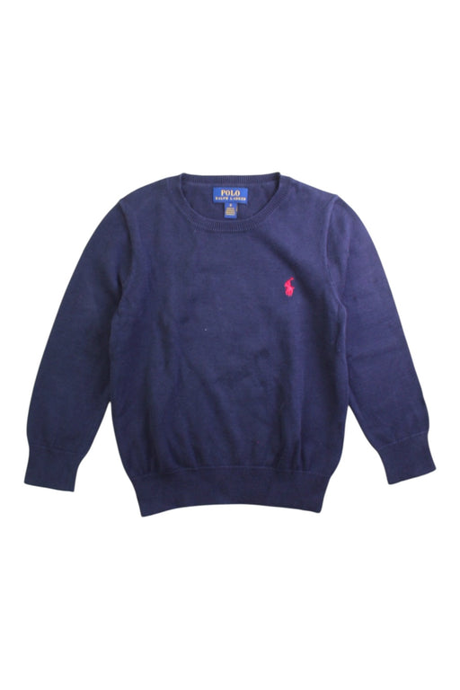 A Navy Long Sleeve Tops from Polo Ralph Lauren in size 4T for boy. (Front View)