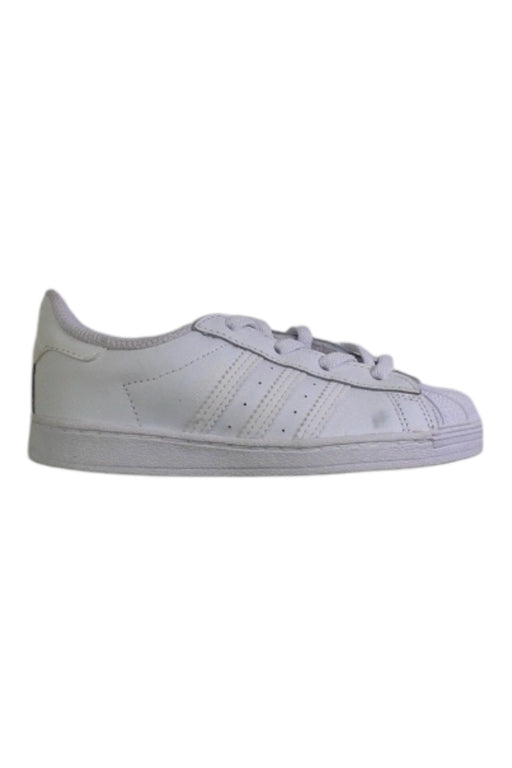 A White Sneakers from Adidas in size 4T for neutral. (Front View)