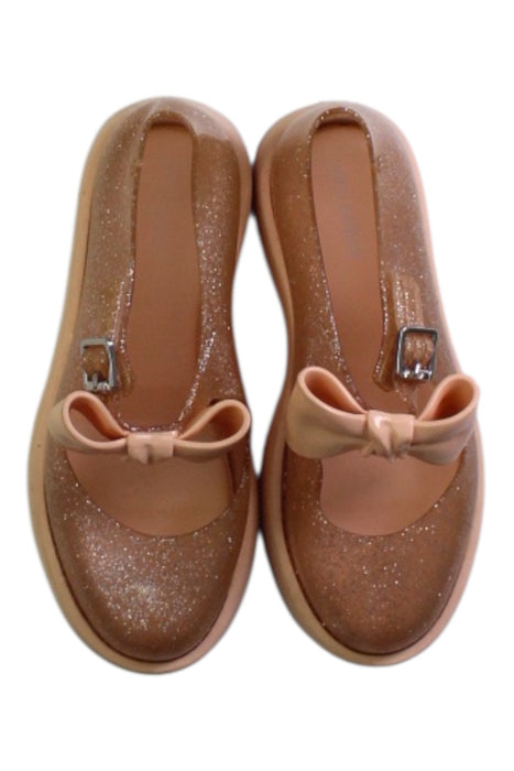 A Pink Flats from Mini Melissa in size 6T for girl. (Back View)