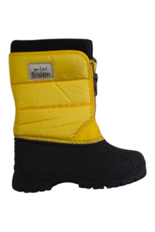 A Yellow Winter Boots from Boden in size 3T for boy. (Front View)