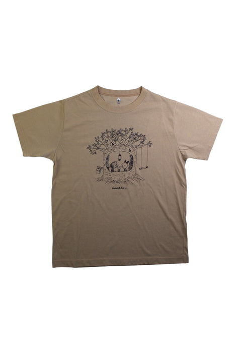 A Beige Short Sleeve T Shirts from Mont-bell in size 14Y for boy. (Front View)