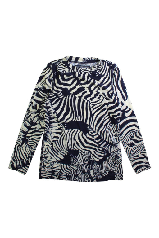 A White Rash Guards from Crewcuts in size 6T for girl. (Front View)