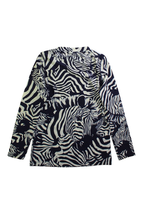 A White Rash Guards from Crewcuts in size 6T for girl. (Back View)