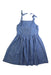 A Blue Sleeveless Dresses from Crewcuts in size 8Y for girl. (Back View)