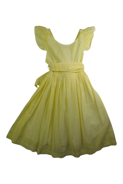 A Yellow Sleeveless Dresses from Jacadi in size 8Y for girl. (Front View)