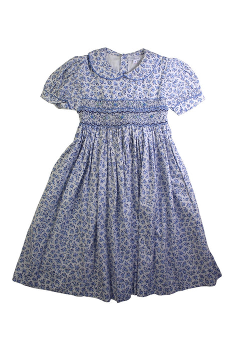 A Blue Short Sleeve Dresses from Little Alice London in size 8Y for girl. (Front View)