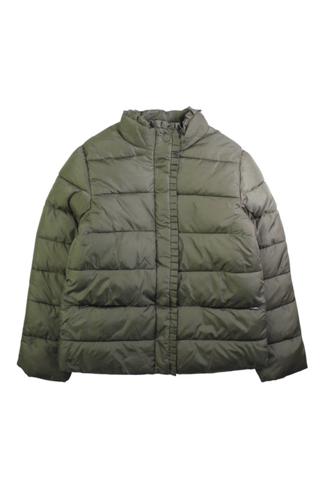 A Green Puffer/Quilted Coats & Outerwear from Jacadi in size 8Y for girl. (Front View)