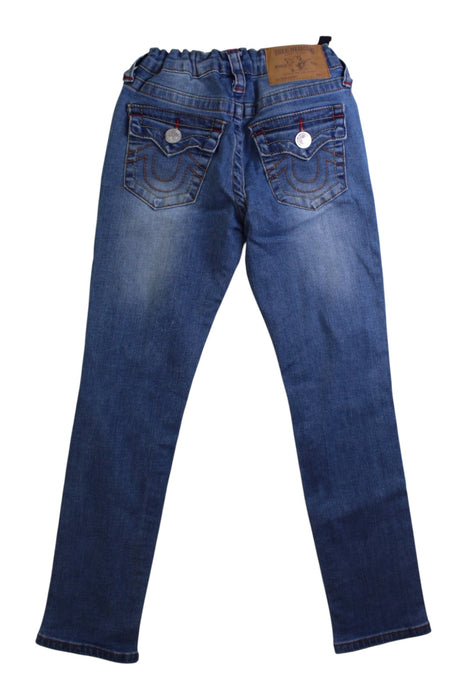 A Blue Jeans from True Religion in size 7Y for girl. (Back View)