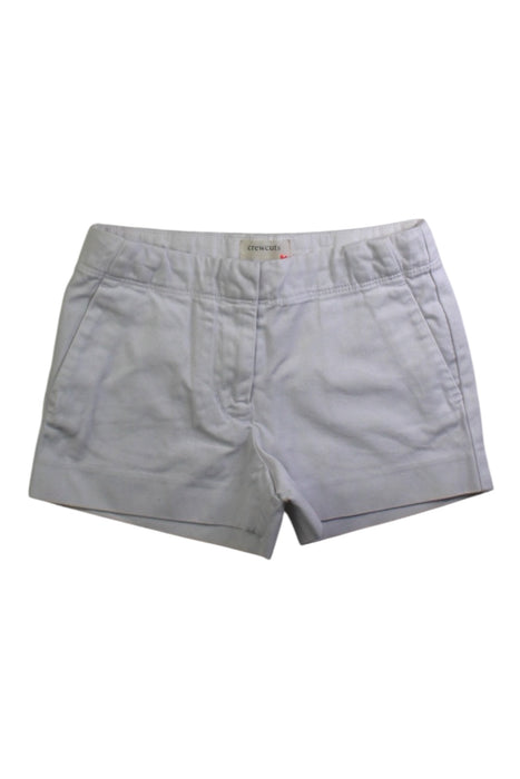 A White Shorts from Crewcuts in size 6T for girl. (Front View)