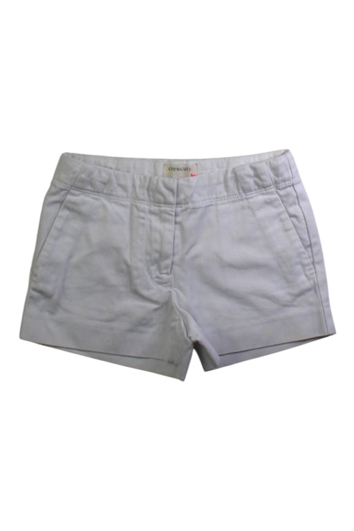 A White Shorts from Crewcuts in size 6T for girl. (Front View)