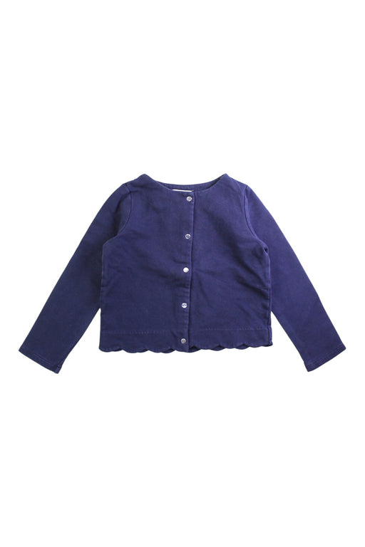 A Navy Cardigans from Jacadi in size 6T for girl. (Front View)