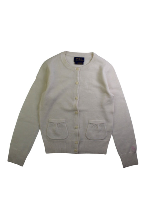 A Ivory Cardigans from Polo Ralph Lauren in size 7Y for girl. (Front View)