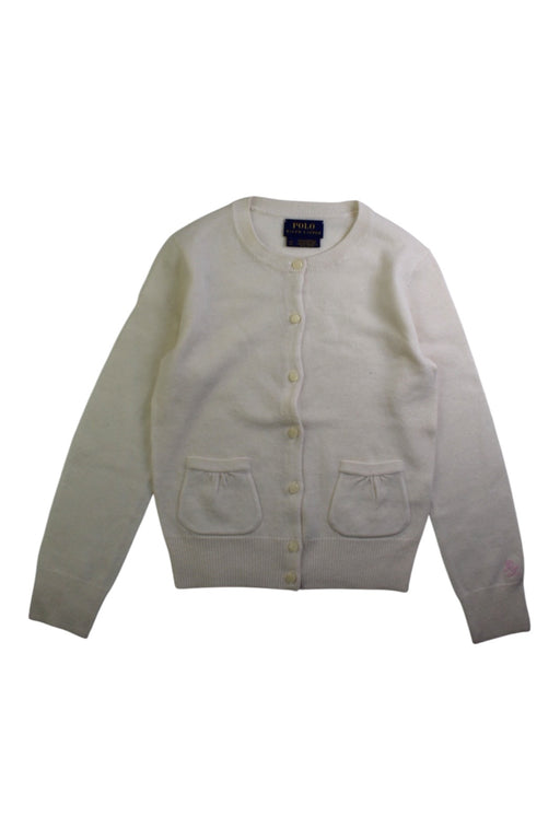 A Ivory Cardigans from Polo Ralph Lauren in size 7Y for girl. (Front View)