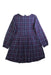 A Navy Long Sleeve Dresses from Jacadi in size 8Y for girl. (Back View)
