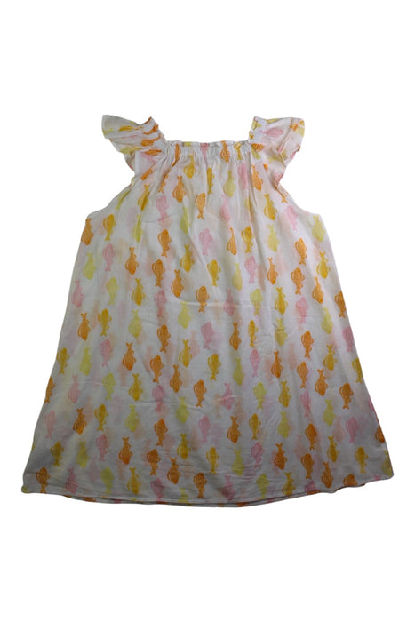 A Pink Sleeveless Dresses from Crewcuts in size 6T for girl. (Back View)