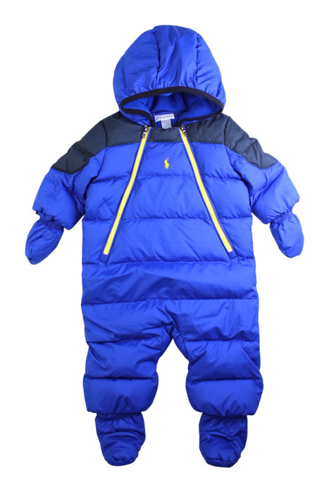 A Blue Snowsuits from Ralph Lauren in size 3-6M for boy. (Front View)