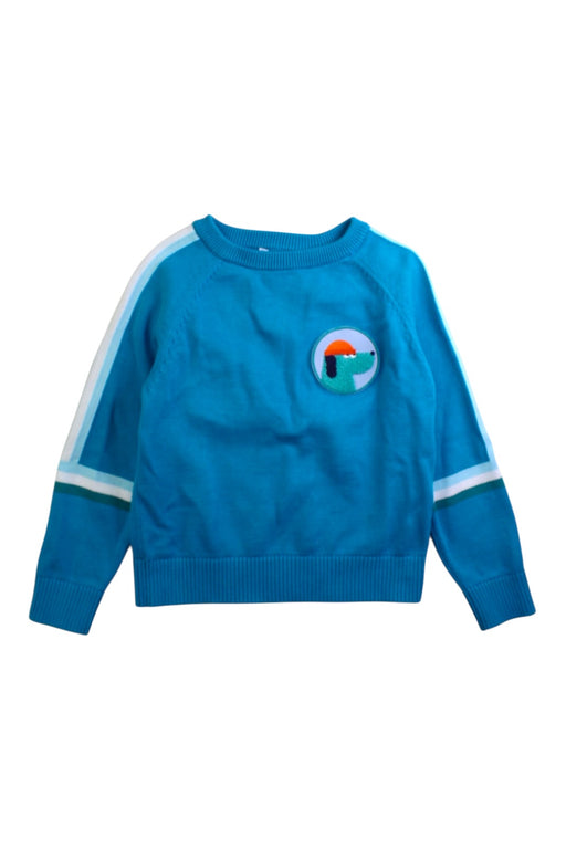 A Blue Crewneck Sweatshirts from Jacadi in size 6T for boy. (Front View)