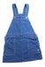 A Blue Long Overalls from Petit Bateau in size 4T for girl. (Front View)