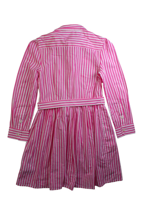 A Pink Long Sleeve Dresses from Polo Ralph Lauren in size 6T for girl. (Back View)