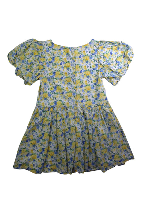 A Yellow Short Sleeve Dresses from Janie & Jack in size 6T for girl. (Back View)