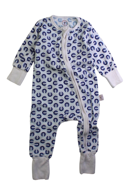 A Blue Onesies from KendiKids in size 3-6M for boy. (Front View)