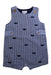 A Blue Sleeveless Rompers from Mudpie in size 6-12M for boy. (Front View)