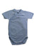 A Blue Short Sleeve Bodysuits from Petit Bateau in size 3-6M for boy. (Front View)
