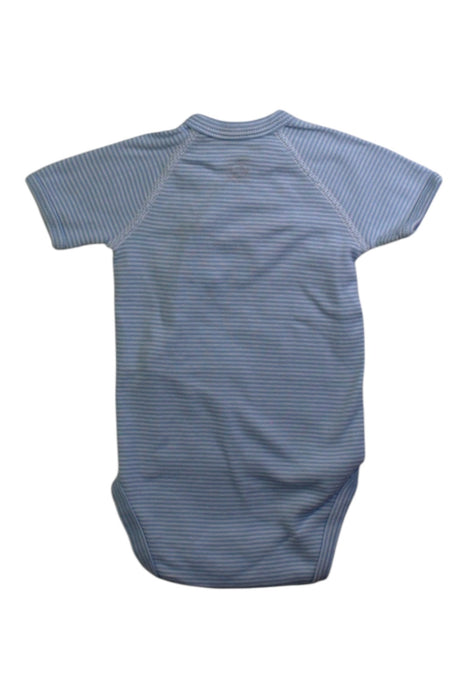 A Blue Short Sleeve Bodysuits from Petit Bateau in size 3-6M for boy. (Back View)