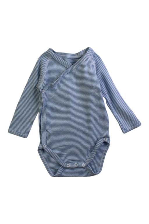 A Blue Long Sleeve Bodysuits from Petit Bateau in size 3-6M for boy. (Front View)