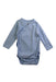 A Blue Long Sleeve Bodysuits from Petit Bateau in size 3-6M for boy. (Front View)