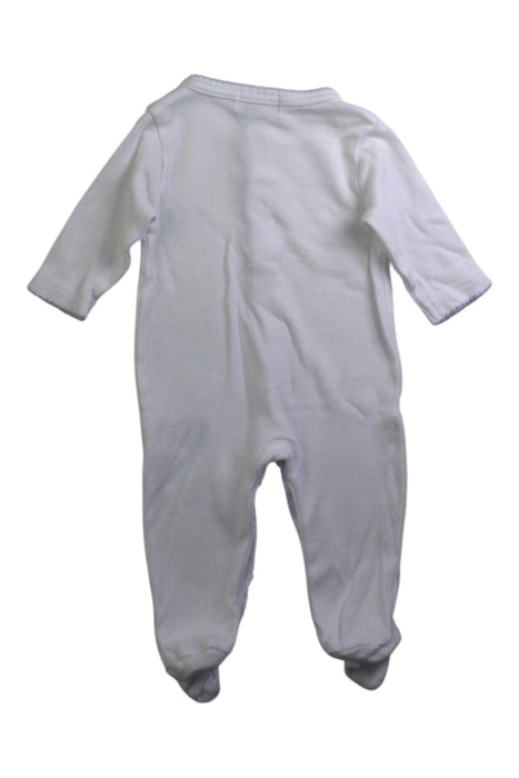 A White Onesies from G.H. Hurt & Son in size 0-3M for boy. (Back View)