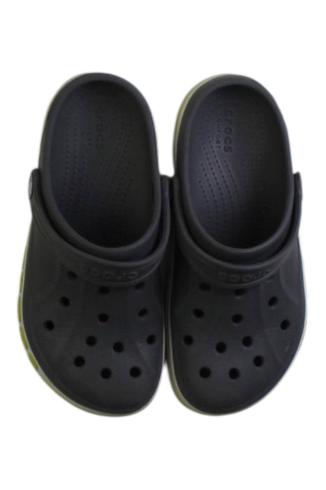 A Grey Slip Ons from Crocs in size 5T for boy. (Back View)