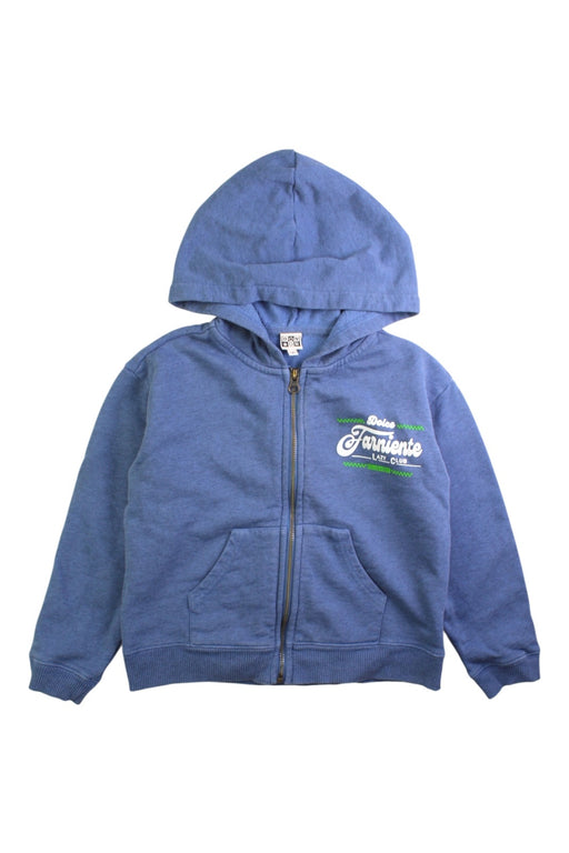 A Blue Zippered Sweatshirts from Bonton in size 8Y for neutral. (Front View)