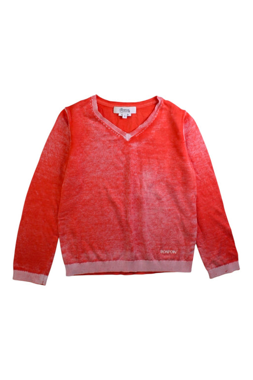 A Red Knit Sweaters from Bonpoint in size 6T for boy. (Front View)