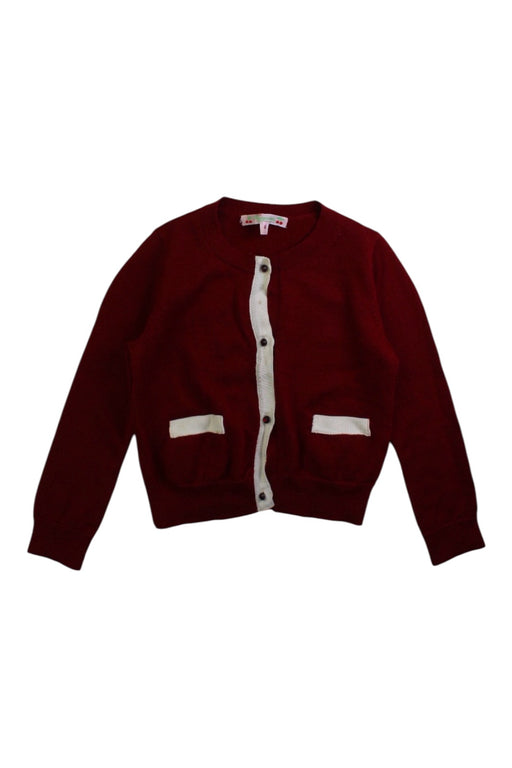 A Red Cardigans from Bonpoint in size 4T for girl. (Front View)