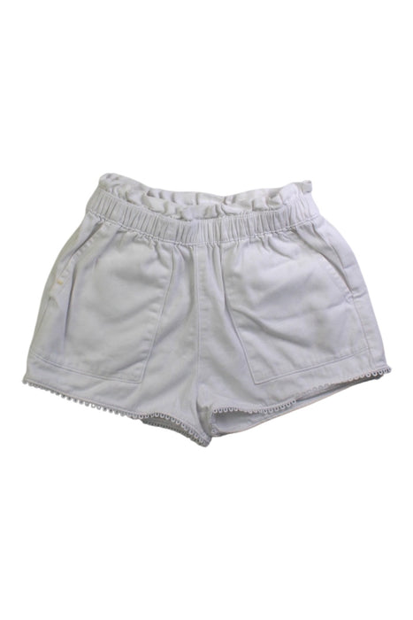 A White Shorts from Crewcuts in size 5T for girl. (Front View)
