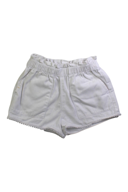 A White Shorts from Crewcuts in size 5T for girl. (Front View)