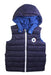 A Navy Outerwear Vests from Jacadi in size 6T for boy. (Front View)
